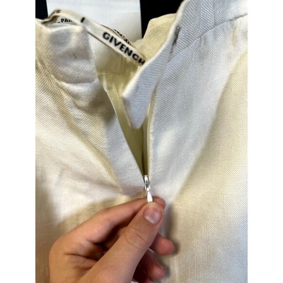GIVENCHY NOUVELLE BOUTIQUE Classic High Rise Pencil Skirt in White Size 14 - Picture 3 of 11